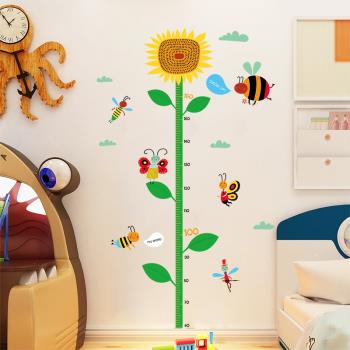 測量寶寶貼紙兒童房身高尺向日葵