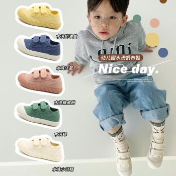 韓版春季新款時尚軟底兒童帆布鞋