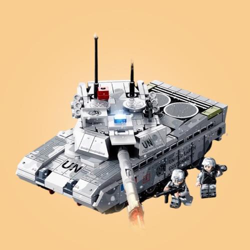 森寶積木軍事坦克豹2A7主戰軍事坦克益智拼裝積木模型擺件禮物