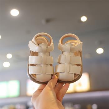 寶寶夏季嬰兒軟底女童包頭涼鞋