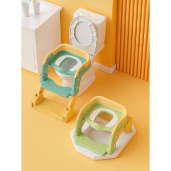 多功能三合一兒童馬桶樓梯式坐便器男孩女寶寶蹲廁輔助小孩坐便圈