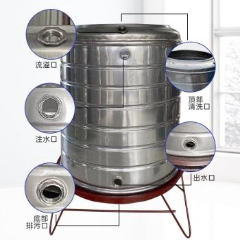 304不銹鋼水箱加厚酒罐樓頂水塔太陽能立式儲水桶圓形酒缸蓄水大