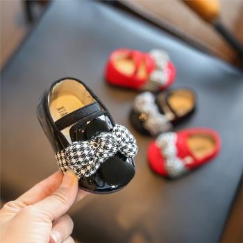 嬰兒軟底學步鞋春秋寶寶公主鞋女寶秋鞋0一1歲童鞋防滑嬰童小皮鞋