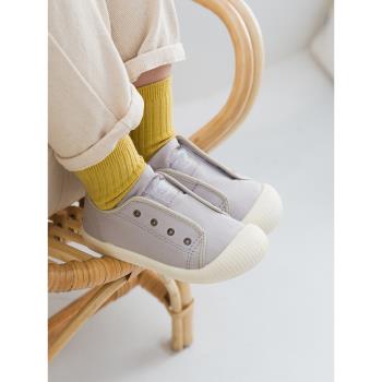 一腳蹬春季入園韓版兒童帆布鞋