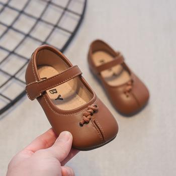 女寶寶防滑嬰幼兒1-3歲小皮鞋