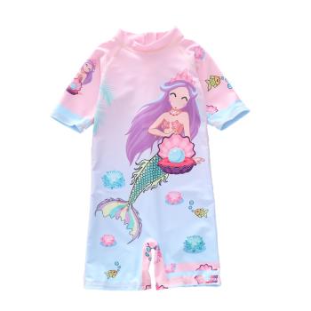 新款兒童泳衣女連體女孩寶寶公主一體泳裝可愛韓國嬰兒女童游泳衣