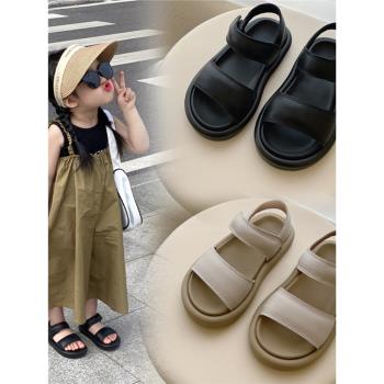 女童涼鞋夏款2023新款夏季韓版男童鞋子寶寶中大童露趾兒童沙灘鞋