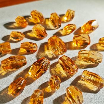 金橘女巴西項鏈墜學生天然黃水晶