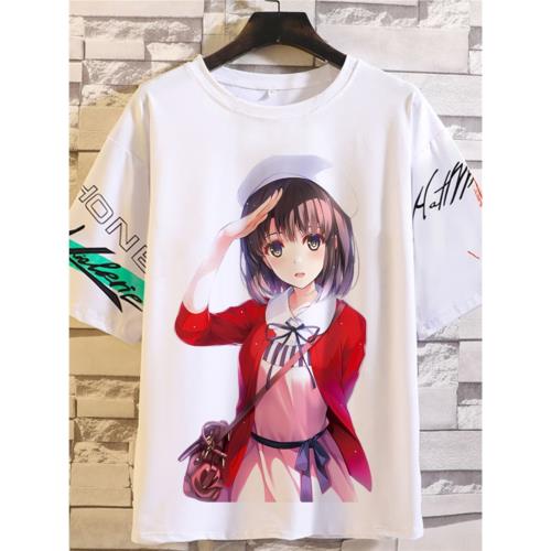 路人女主的養成方法短袖t恤加藤惠動漫二次元周邊寬松衣服男女夏