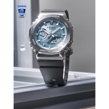 卡西歐手錶男G-SHOCK金屬八角農家橡樹鋼鐵之心防水石英GM/GA2100