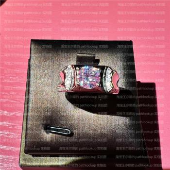 金一鍍18K高碳男復古鉆石戒指