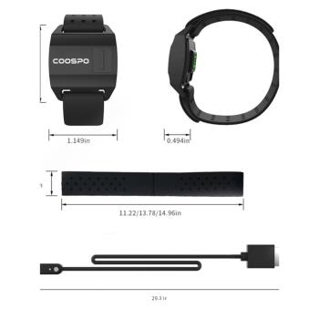 CooSpo碼表ANT+心率帶臂帶胸帶式監測器健身戶外騎行跑步藍牙4.0