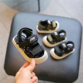 新款男寶寶嬰幼兒防滑軟底涼鞋