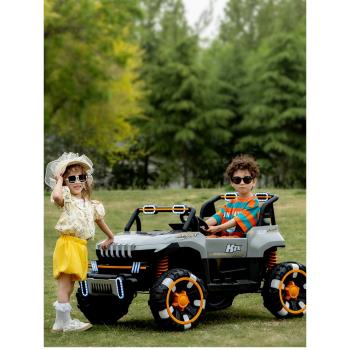 兒童電動車四輪可坐大人親子車雙人寶寶遙控汽車小孩越野玩具車