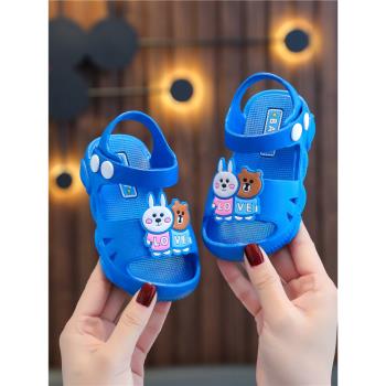 寶寶涼鞋0-1-2歲夏季男女童包頭軟底防滑嬰幼兒可愛卡通學步涼鞋