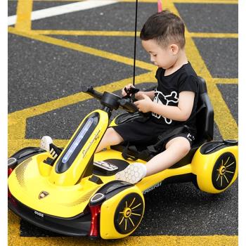 兒童電動卡丁車可坐大人充電四輪漂移車遙控賽車男女寶寶小孩童車