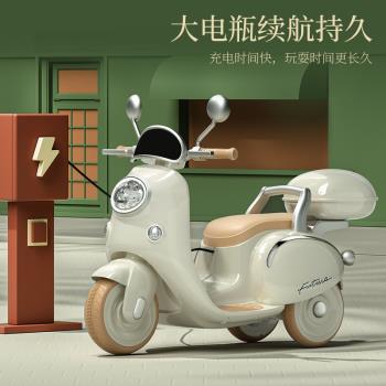 兒童電動摩托車充電三輪車男女寶寶遙控玩具車雙驅動可坐人電瓶車