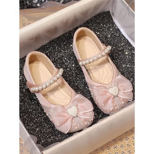 女童公主鞋軟底2025春秋新款鞋子女孩主持人演出服配禮服兒童單鞋