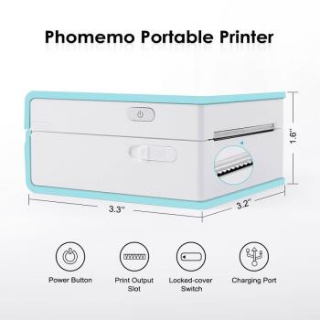 Phomemo M02 跨境便攜藍芽照片小型迷你列印機熱敏錯題標簽列印機