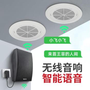 柏林之聲音效智慧語音無線藍芽吸頂商用餐廳用吊頂壁掛奶茶店