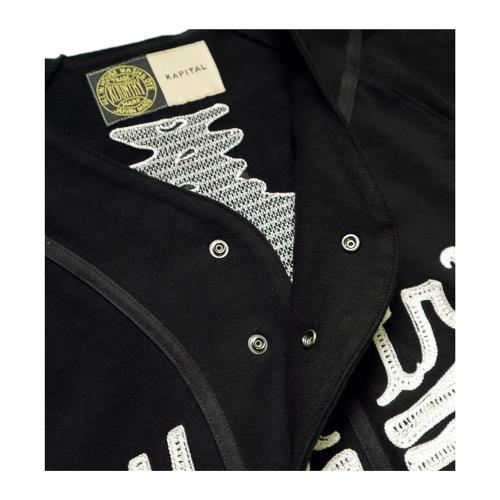 23SS KAPITAL 平田和宏日系休閑骨頭刺繡字母寬松棒球短袖襯衫|襯衫
