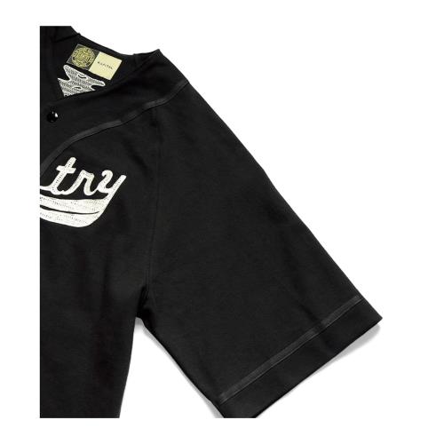 23SS KAPITAL 平田和宏日系休閑骨頭刺繡字母寬松棒球短袖襯衫|襯衫