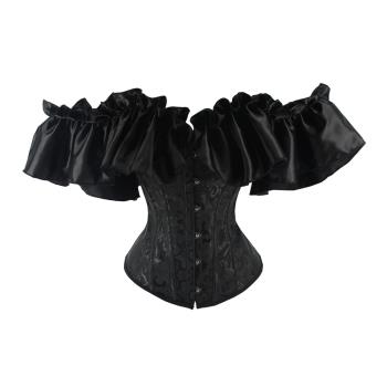 歐式名媛婚紗馬甲corset宮廷塑身衣綁帶聚攏束腰胸衣復古大碼內衣
