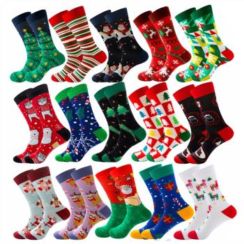Men Women Socks Lover Christmas Halloween Celebrate Santa El