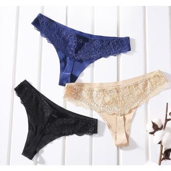Women Sexy Thongs Ladies Panties Seamless Underwear Ice Silk