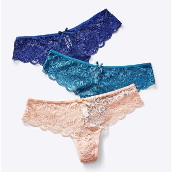 Women Lace Thongs Underwear Ladies Sexy Panties Briefs內褲女