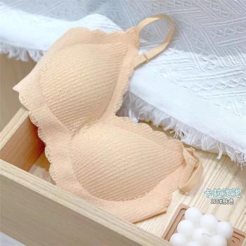 性感泡泡蕾絲美背乳膠內衣女無鋼圈胸罩小胸聚攏依雪芬養護文胸夏