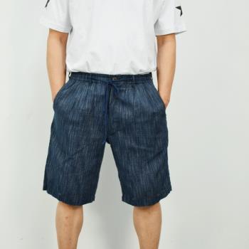 純棉男梭織原單格子條紋10-2短褲