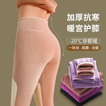 保暖褲女加厚加絨秋褲內穿加肥加大碼棉毛羊絨褲女士德絨打底冬季