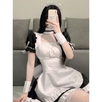 日系可愛cosplay女傭純欲制服性感夜場咖啡廳貓咪黑白女仆套裝女