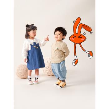 卡特兔嬰兒學步鞋2022秋季新款一歲寶寶鞋子軟底防滑嬰幼兒室內鞋