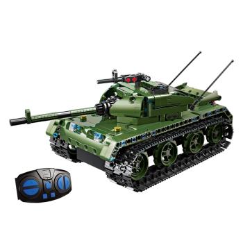 啟蒙積木可編程玩具兒童電動遙控坦克模型拼裝益智男孩子生日禮物