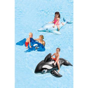 超大游泳圈充氣坐騎大鯊魚水上玩具成人大人海豚黑鯨魚沖浪網紅