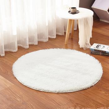 北歐ins純色圓形地毯 臥室少女客廳床邊毛毯加厚吊籃電腦椅瑜伽墊