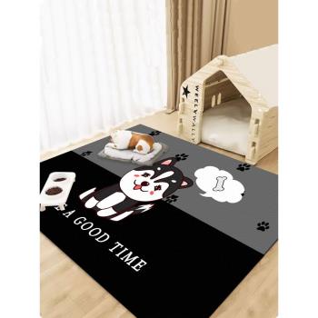 寵物地墊防水防尿pvc狗狗防滑圍欄狗窩墊子貓咪專用養貓地毯免洗