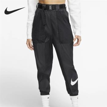 Nike/耐克官方正品女子梭織腰帶工裝寬松束腳運動褲 DB3867-010