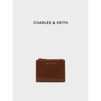 【包店專享】CHARLES&KEITH簡約錢包CK6-10680907短款拉鏈零錢包