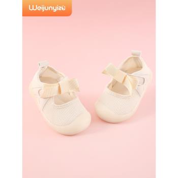 女寶寶涼鞋學步鞋嬰兒鞋軟底0一1-3歲寶寶鞋子女童公主鞋防滑輕便
