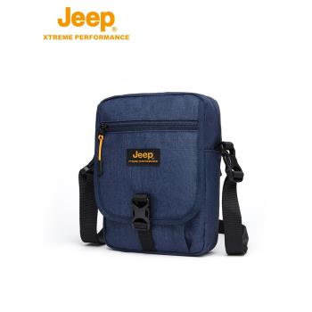 Jeep吉普新款時尚單肩包戶外耐磨斜挎包大容量運動包可調節休閑包