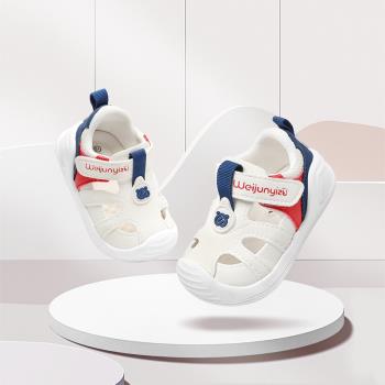 寶寶涼鞋夏季學步鞋男童兩一歲嬰兒鞋子軟底防滑兒童涼鞋女機能鞋