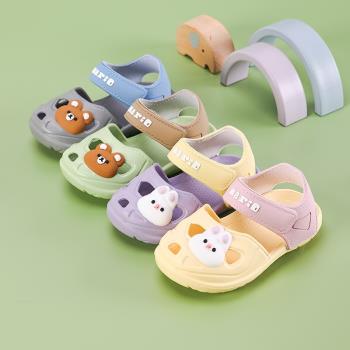兒童涼鞋女童新款1-3歲2寶寶鞋子男寶女寶寶包頭軟底女童夏沙灘鞋