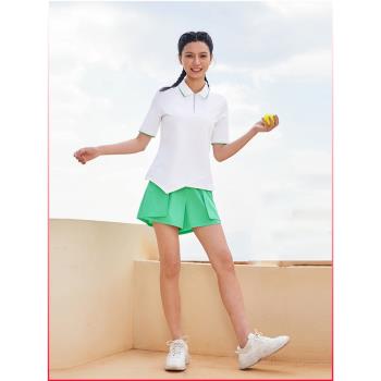 粒子狂熱PF女春夏POLO運動短袖輕薄彈力速干顯瘦網球高爾夫T恤