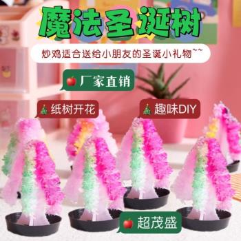 紙樹開花澆水生長圣誕樹魔法結晶樹神奇創意diy手工玩具圣誕禮物