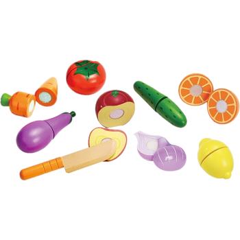 Hape水果蔬菜切切樂魔術貼男女孩寶寶廚房過家家木質兒童玩具禮物