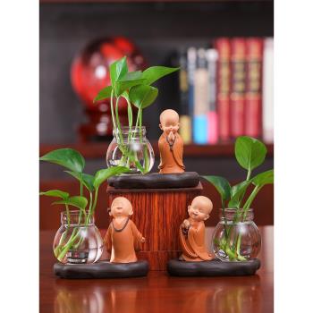 創意家居小和尚新中式電視裝飾品