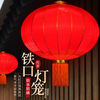 大紅燈籠春節喜慶戶外防水陽臺裝飾開業廣告燈籠一對新年裝飾燈籠